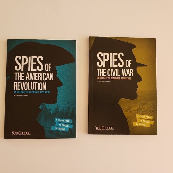(Set of 2) Spies of Kids Softbound Books Civil War + American Revolution - Picture 1 of 1